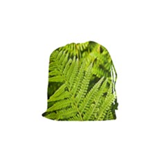 Fern Nature Green Plant Drawstring Pouches (small) 
