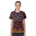 Owl Abstract Funny Pattern Women s Cotton Tee View1