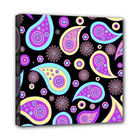 Paisley Pattern Background Colorful Mini Canvas 8  x 8 