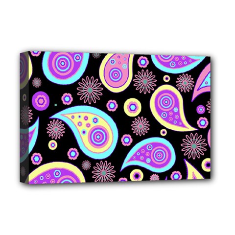 Paisley Pattern Background Colorful Deluxe Canvas 18  x 12  