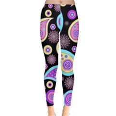 Paisley Pattern Background Colorful Leggings 