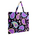 Paisley Pattern Background Colorful Zipper Large Tote Bag View2