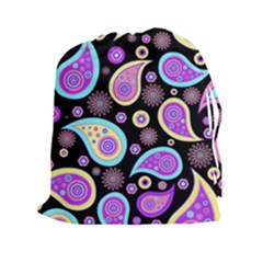 Paisley Pattern Background Colorful Drawstring Pouches (XXL)