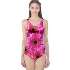 Gerbera Flower Nature Pink Blosso One Piece Swimsuit by Nexatart