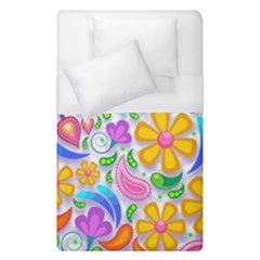 Floral Paisley Background Flower Duvet Cover (single Size) by Nexatart