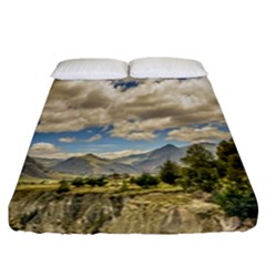 Valley And Andes Range Mountains Latacunga Ecuador Fitted Sheet (california King Size) by dflcprints