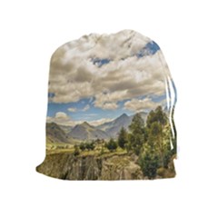Valley And Andes Range Mountains Latacunga Ecuador Drawstring Pouches (extra Large) by dflcprints