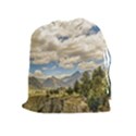 Valley And Andes Range Mountains Latacunga Ecuador Drawstring Pouches (Extra Large) View1