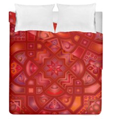 Geometric Line Art Background Duvet Cover Double Side (queen Size) by Nexatart