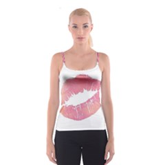 Pink Lips Spaghetti Strap Top