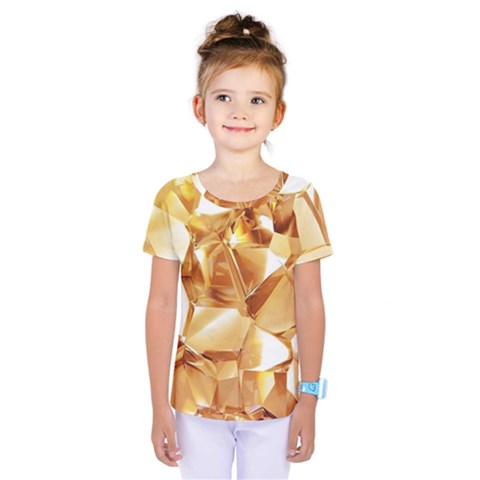 Golden Crystals Kids  One Piece Tee by Brittlevirginclothing