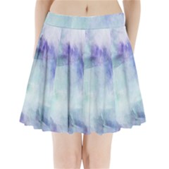 Blue Hipster Pattern Pleated Mini Skirt by Brittlevirginclothing