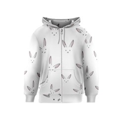 Cute Bunnies Kids  Zipper Hoodie by Brittlevirginclothing