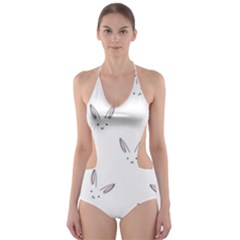 Cute Bunnies Cut-out One Piece Swimsuit by Brittlevirginclothing