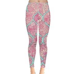 Moroccan Flower Mosaic Leggings  by Brittlevirginclothing