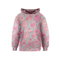 Moroccan Flower Mosaic Kids  Pullover Hoodie by Brittlevirginclothing