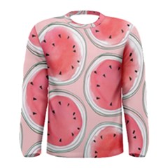 Cute Watermelon Men s Long Sleeve Tee by Brittlevirginclothing