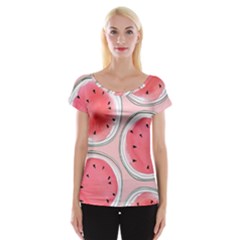 Cute Watermelon Women s Cap Sleeve Top by Brittlevirginclothing