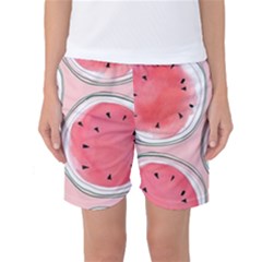 Cute Watermelon Women s Basketball Shorts by Brittlevirginclothing