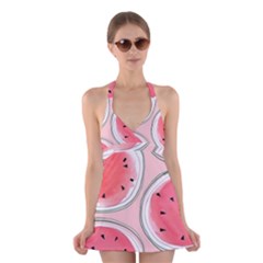 Cute Watermelon Halter Swimsuit Dress by Brittlevirginclothing