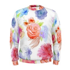 Watercolor Colorful Roses Men s Sweatshirt by Brittlevirginclothing