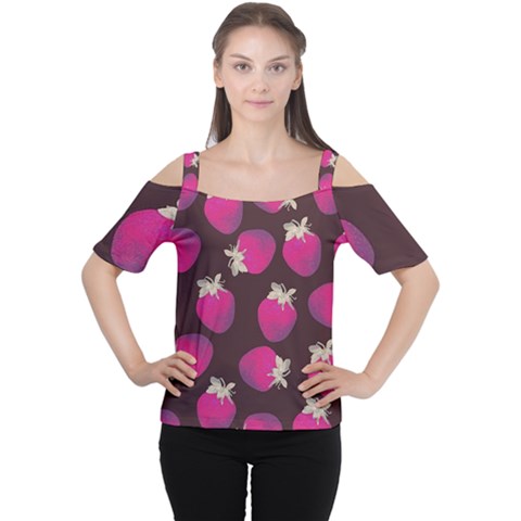Strawverry Women s Cutout Shoulder Tee by Brittlevirginclothing