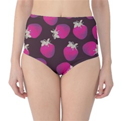 Strawverry High-waist Bikini Bottoms by Brittlevirginclothing