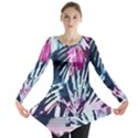Colorful palm pattern Long Sleeve Tunic  View1
