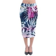 Colorful Palm Pattern Midi Pencil Skirt by Brittlevirginclothing