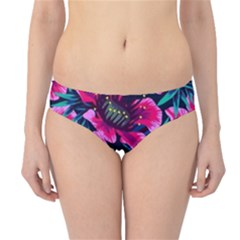 Purple Flowers Hipster Bikini Bottoms by Brittlevirginclothing