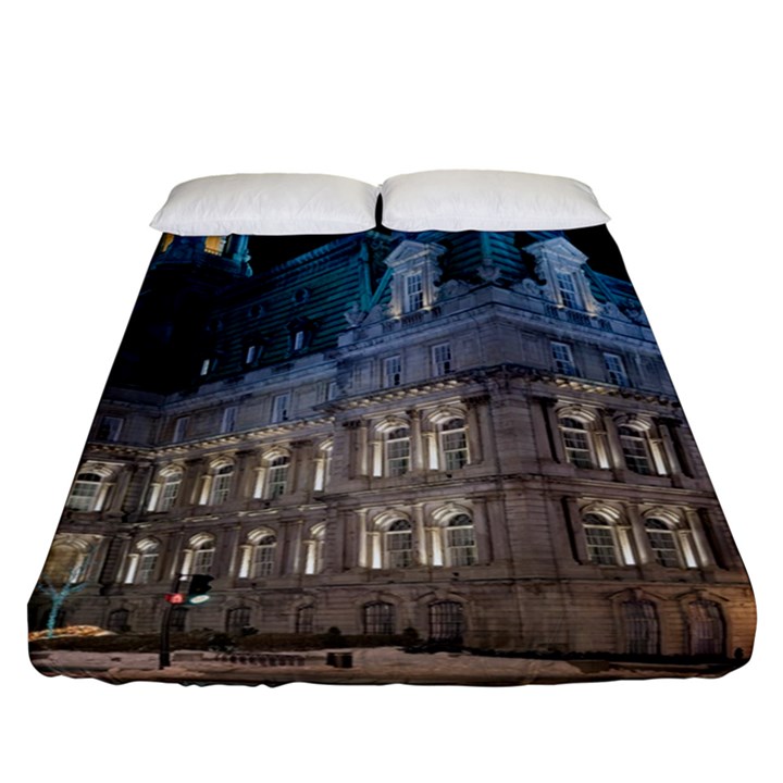 Montreal Quebec Canada Building Fitted Sheet (Queen Size)