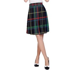 Plaid Tartan Checks Pattern A-Line Skirt