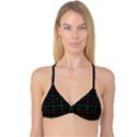 Plaid Tartan Checks Pattern Reversible Tri Bikini Top View1