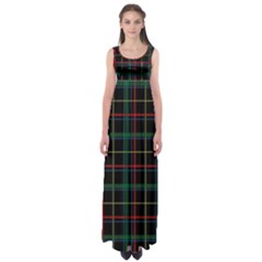 Plaid Tartan Checks Pattern Empire Waist Maxi Dress