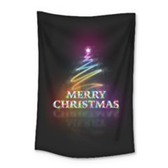 Merry Christmas Abstract Small Tapestry by Nexatart