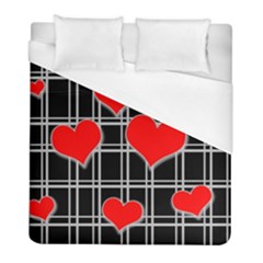 Red Hearts Pattern Duvet Cover (full/ Double Size) by Valentinaart