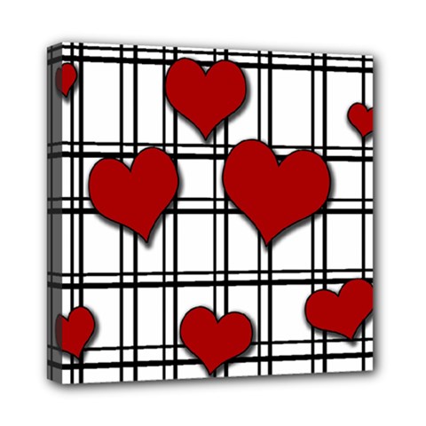 Hearts pattern Mini Canvas 8  x 8 