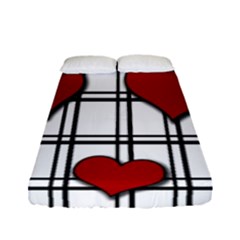 Hearts pattern Fitted Sheet (Full/ Double Size)