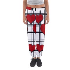 Hearts pattern Women s Jogger Sweatpants