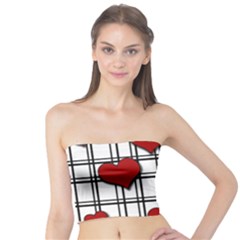 Hearts pattern Tube Top