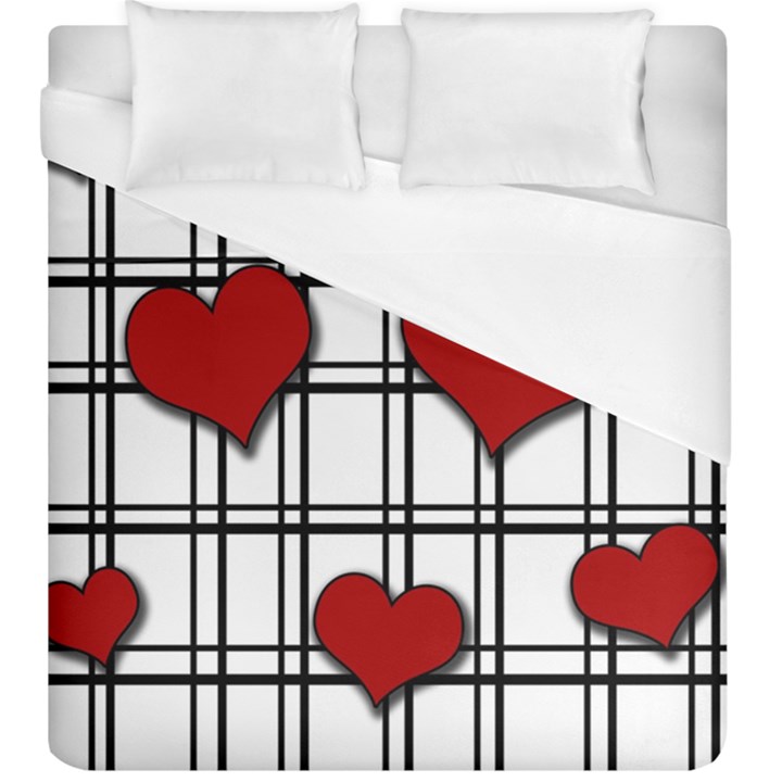 Hearts pattern Duvet Cover (King Size)
