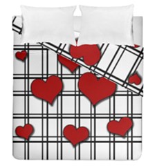 Hearts pattern Duvet Cover Double Side (Queen Size)