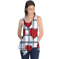 Hearts pattern Sleeveless Tunic