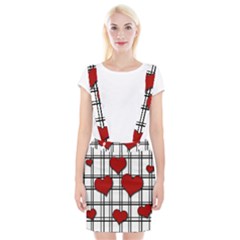 Hearts pattern Suspender Skirt