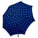 Blue and black plaid pattern Hook Handle Umbrellas (Small) View2