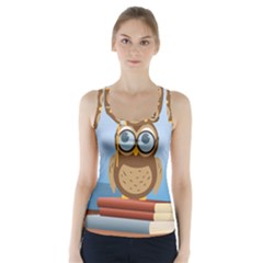 Read Owl Book Owl Glasses Read Racer Back Sports Top by Nexatart