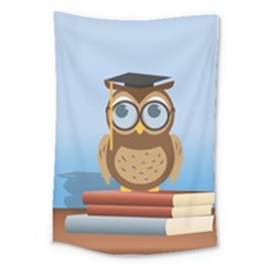 Read Owl Book Owl Glasses Read Large Tapestry