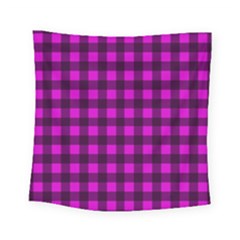 Magenta And Black Plaid Pattern Square Tapestry (small) by Valentinaart