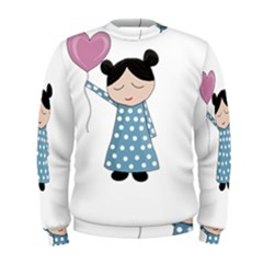 Valentines Day Girl Men s Sweatshirt by Valentinaart