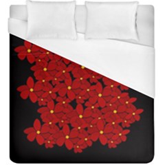 Red Bouquet  Duvet Cover (king Size) by Valentinaart